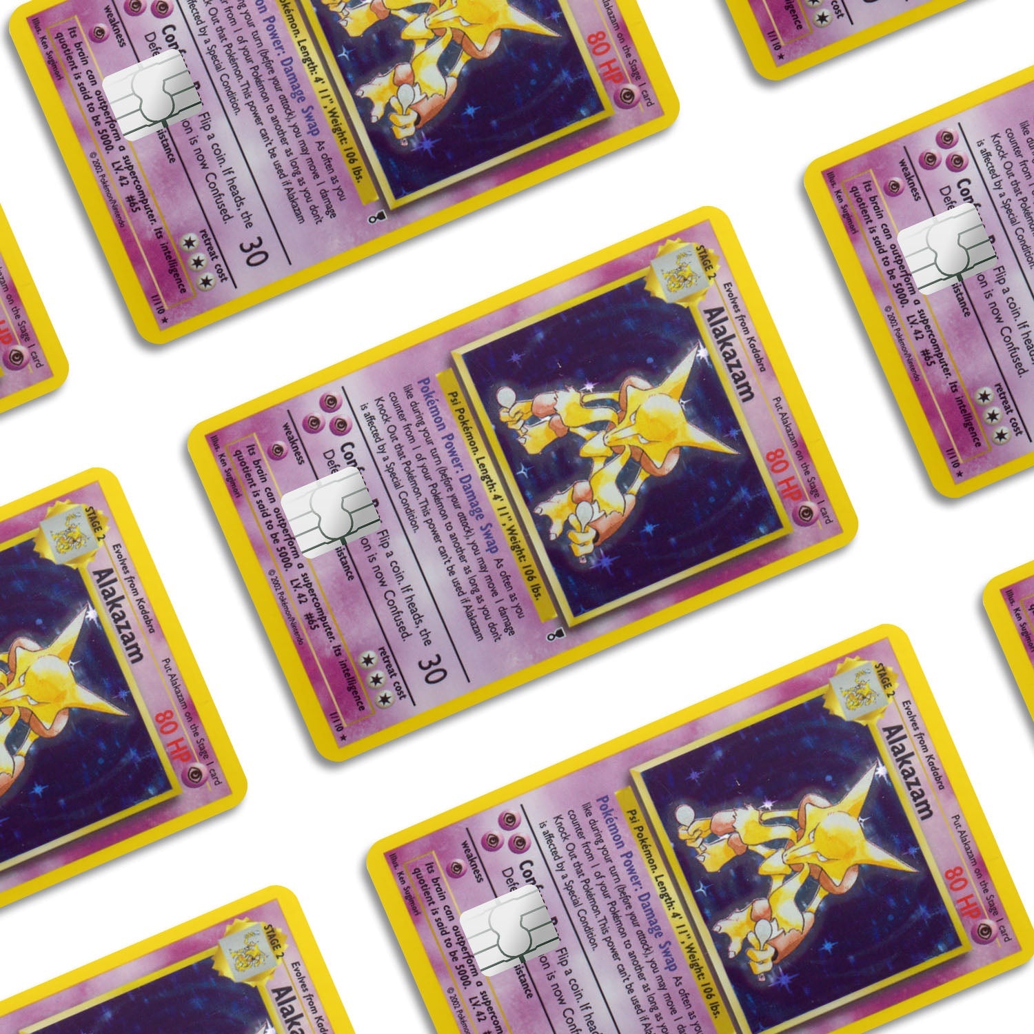 Flex Designs Credit Card Pokemon Alakazam Card Window Skins - Anime Pokemon Credit Card & Debit Card Skin