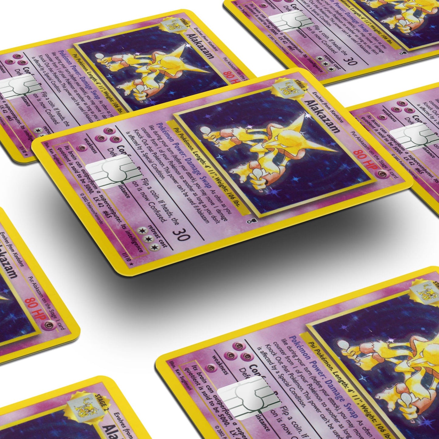 Flex Designs Credit Card Pokemon Alakazam Card Window Skins - Anime Pokemon Credit Card & Debit Card Skin