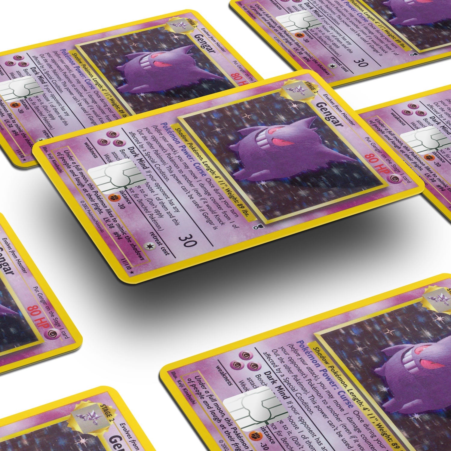 Flex Designs Credit Card Pokemon Gengar Card Window Skins - Anime Pokemon Credit Card & Debit Card Skin