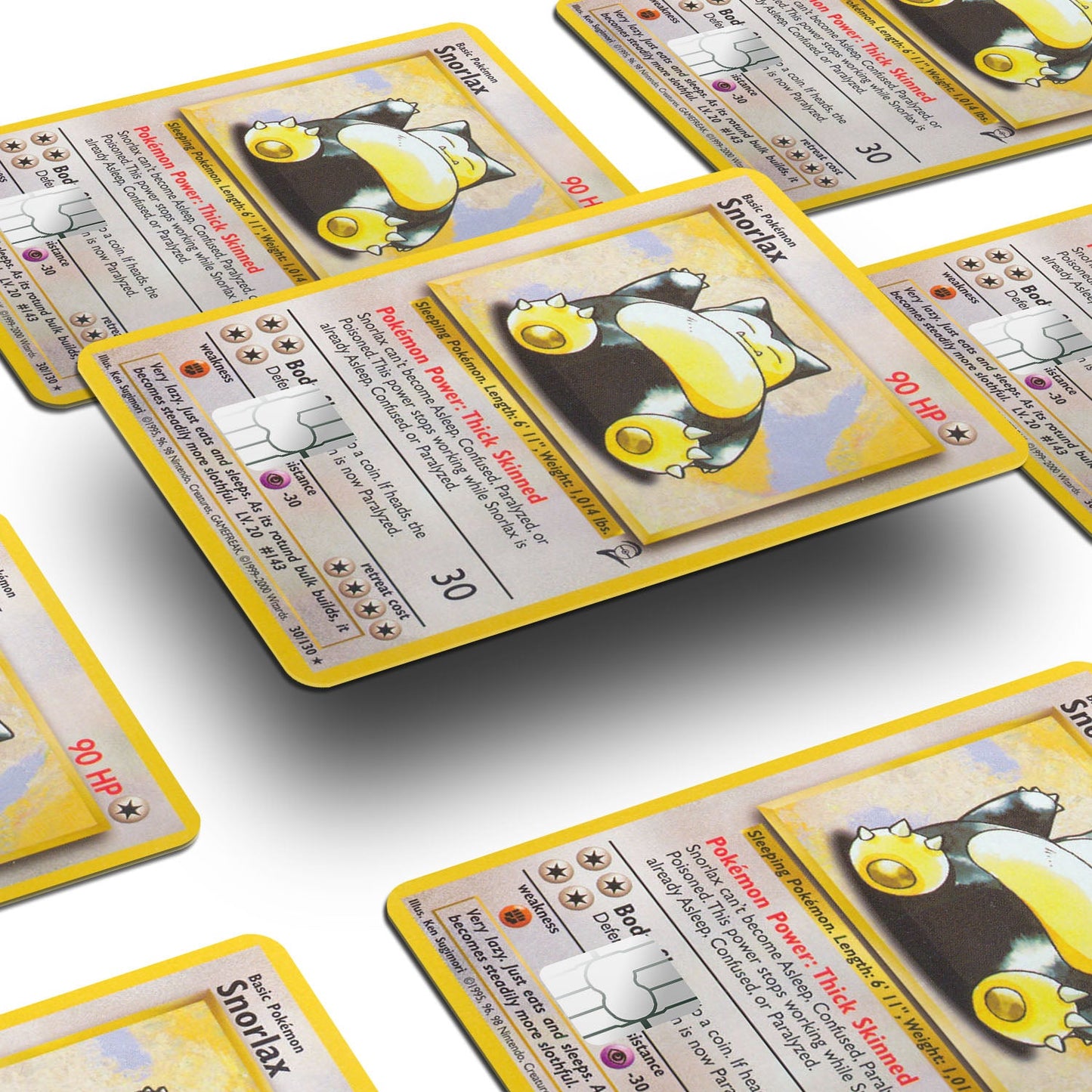 Flex Designs Credit Card Pokemon Snorlax Card Window Skins - Anime Pokemon Credit Card & Debit Card Skin