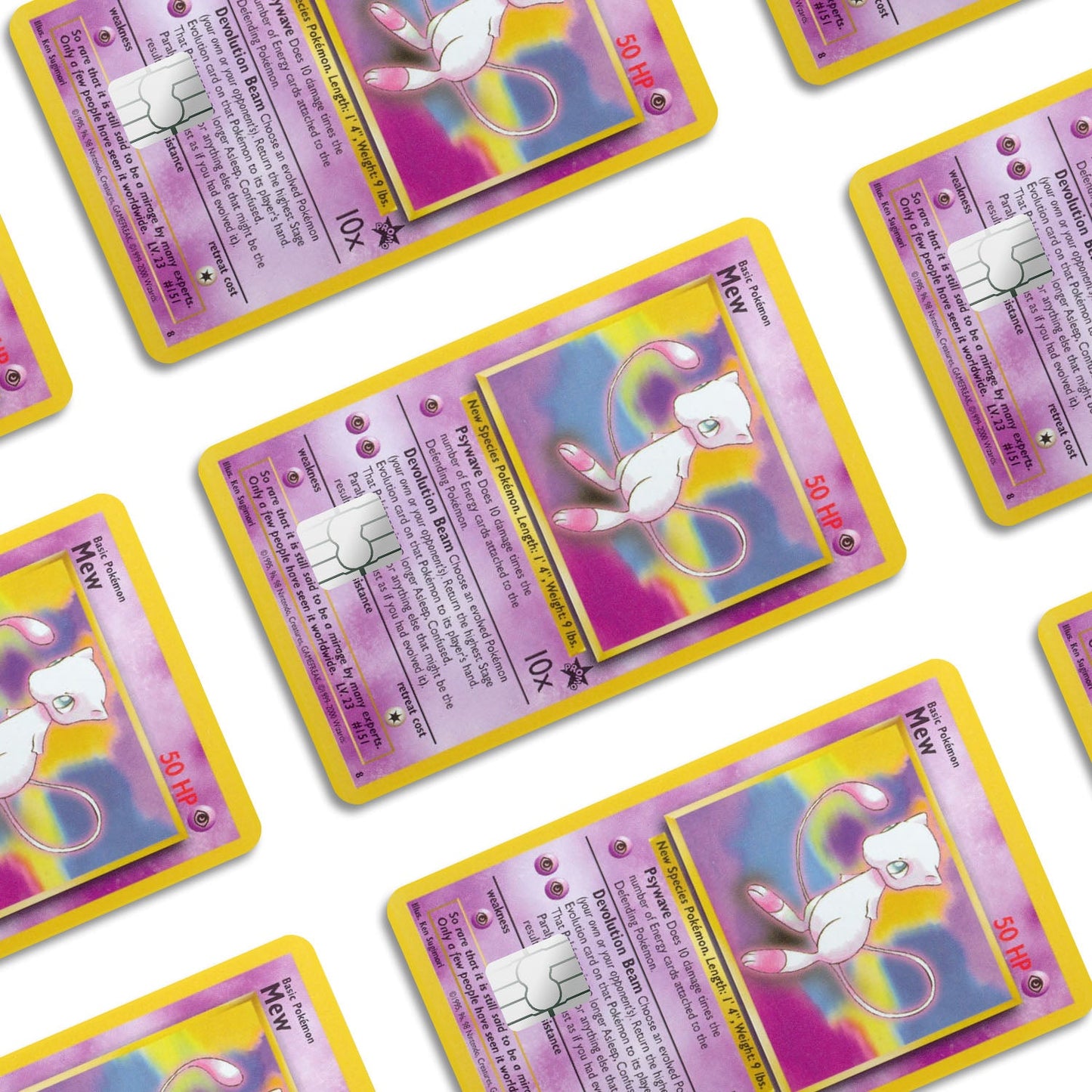 Flex Designs Credit Card Pokemon Mew Card Window Skins - Anime Pokemon Credit Card & Debit Card Skin