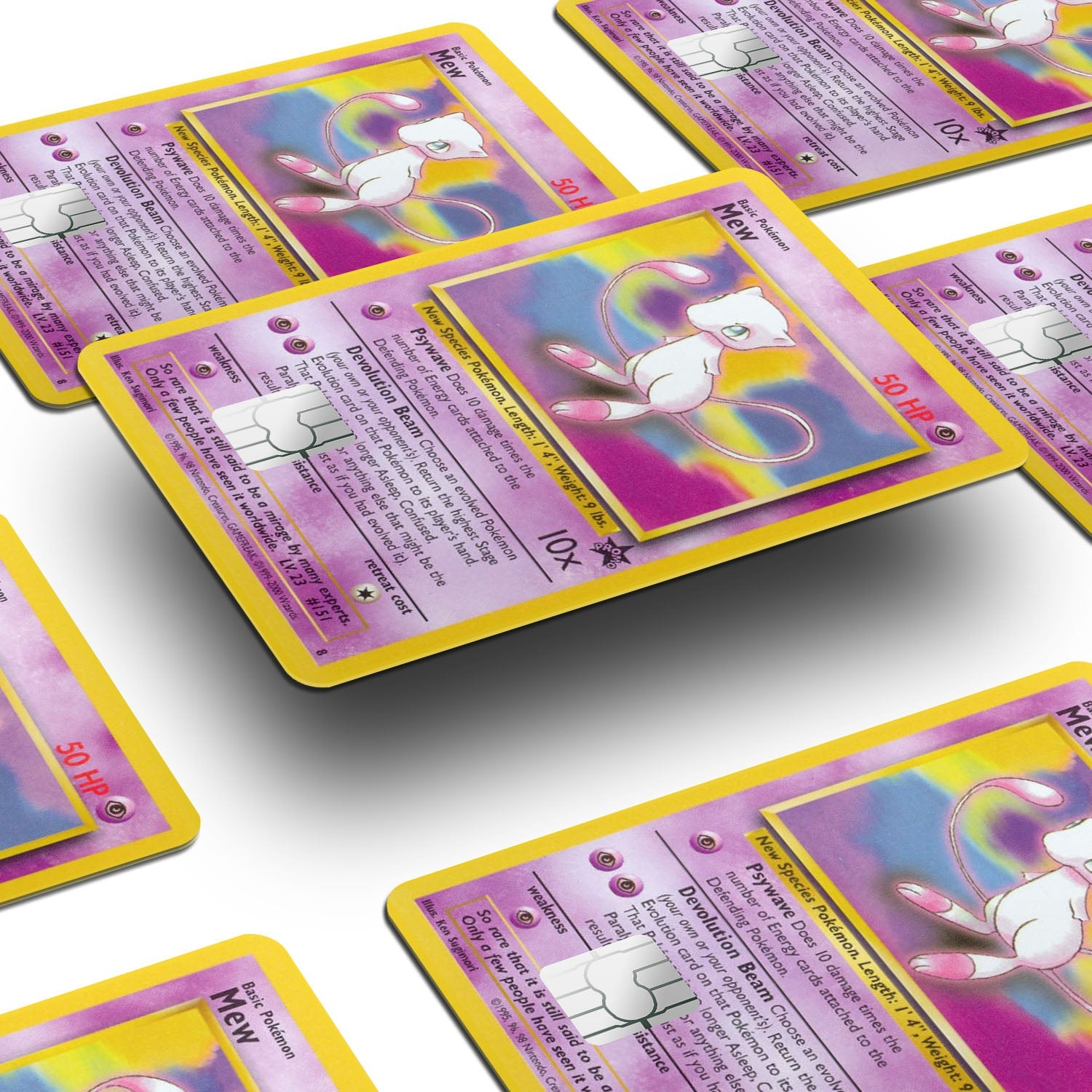 Flex Designs Credit Card Pokemon Mew Card Window Skins - Anime Pokemon Credit Card & Debit Card Skin