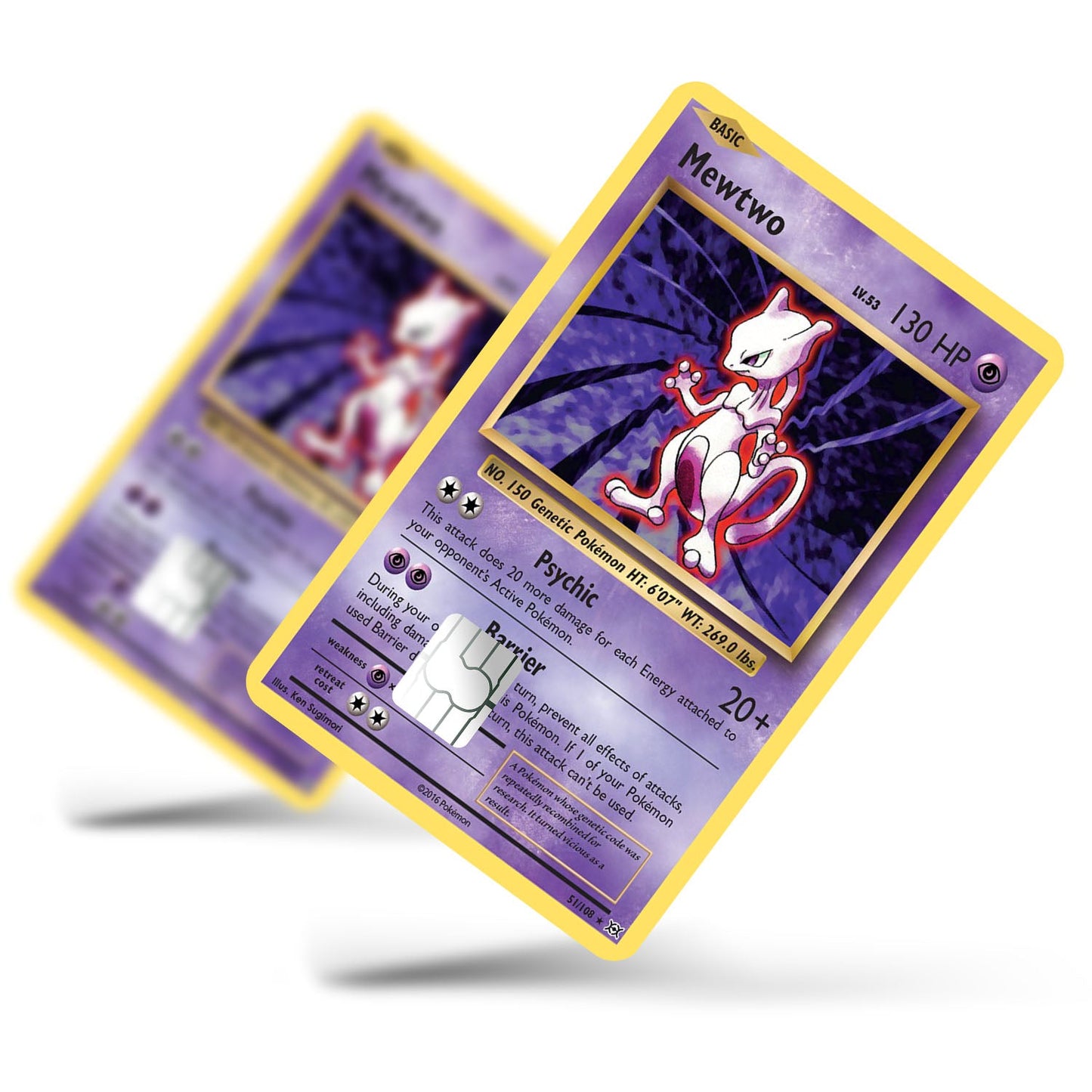 Flex Designs Credit Card Pokemon Mewtwo Card Full Skins - Anime Pokemon Credit Card & Debit Card Skin