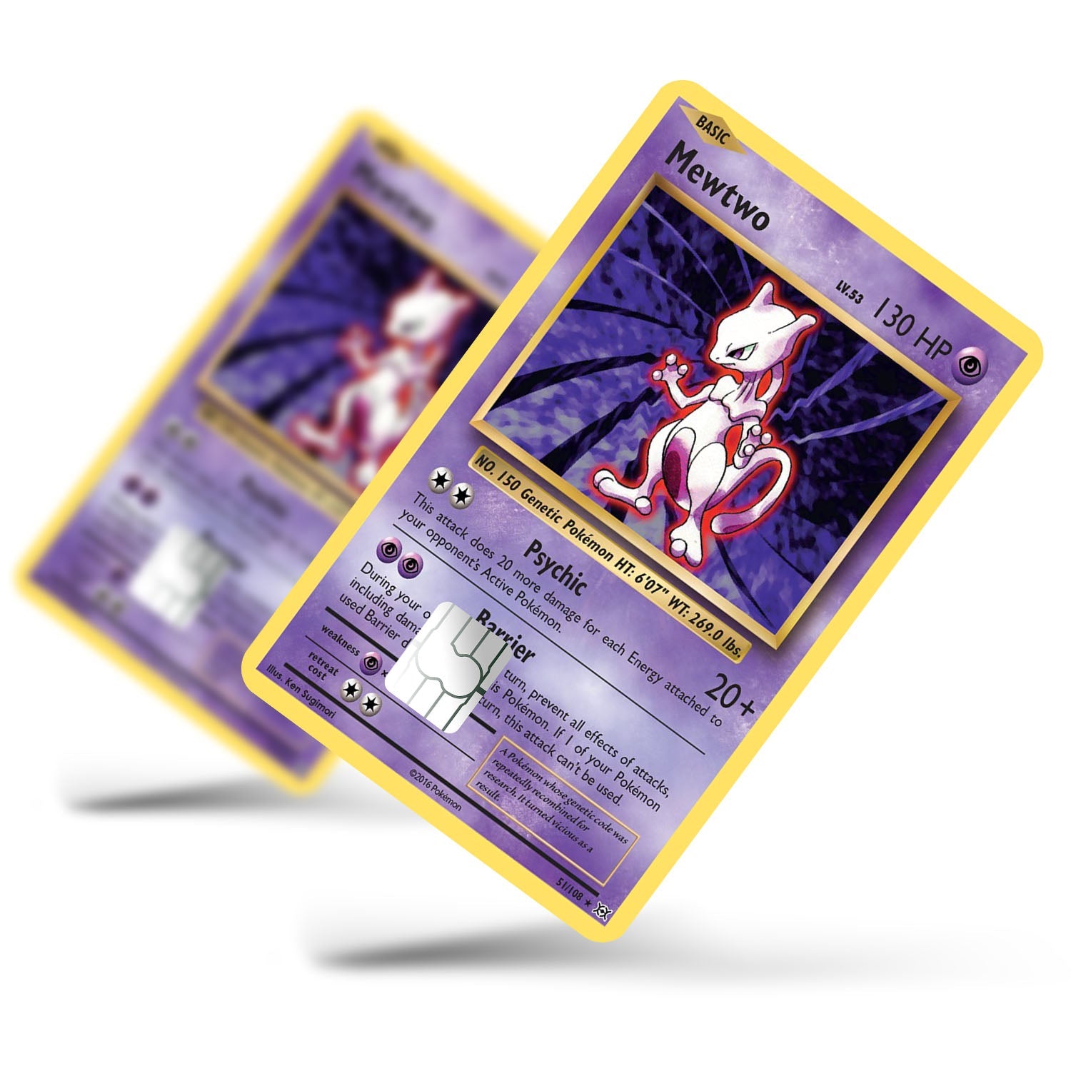 Flex Designs Credit Card Pokemon Mewtwo Card Full Skins - Anime Pokemon Credit Card & Debit Card Skin