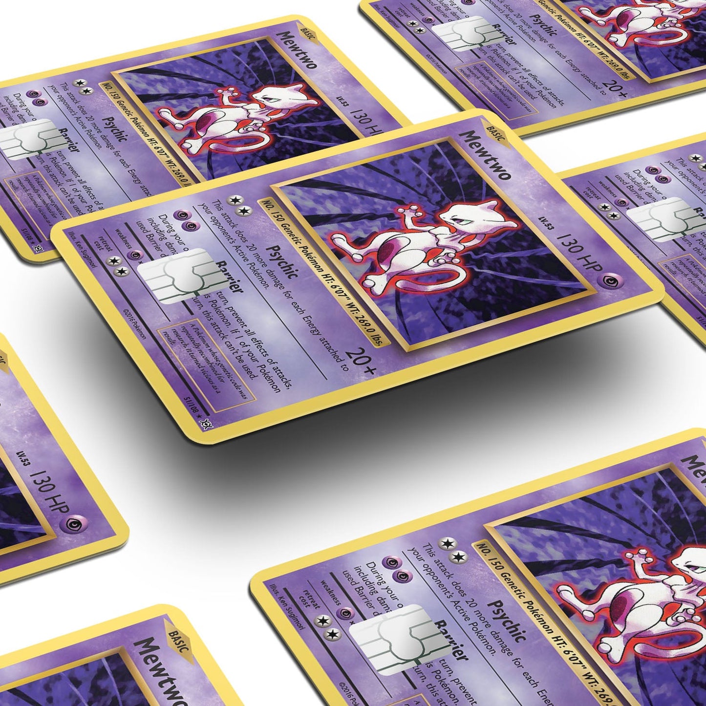 Flex Designs Credit Card Pokemon Mewtwo Card Window Skins - Anime Pokemon Credit Card & Debit Card Skin