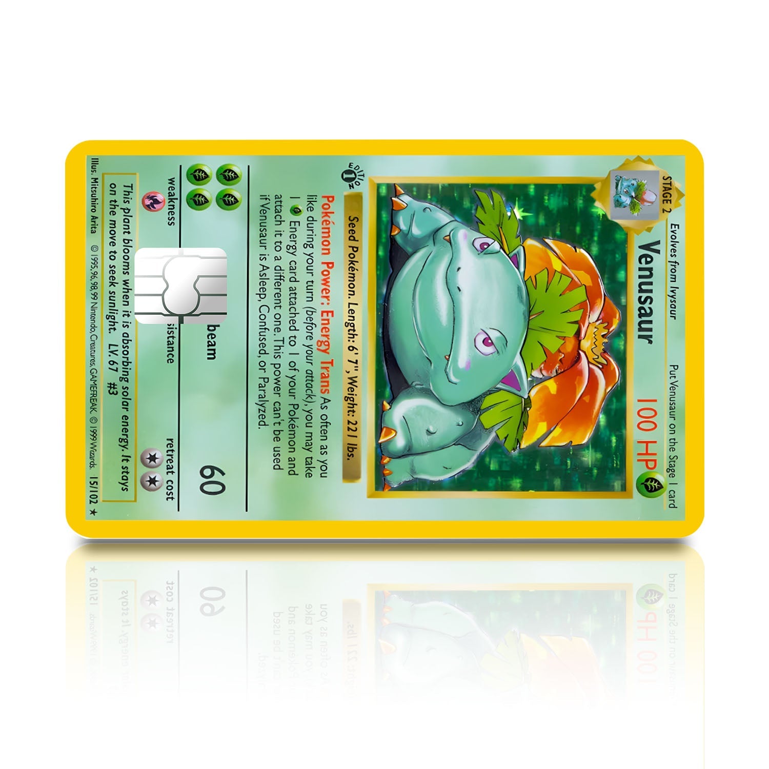 Flex Designs Credit Card Pokemon Venusaur Card Full Skins - Anime Pokemon Credit Card & Debit Card Skin