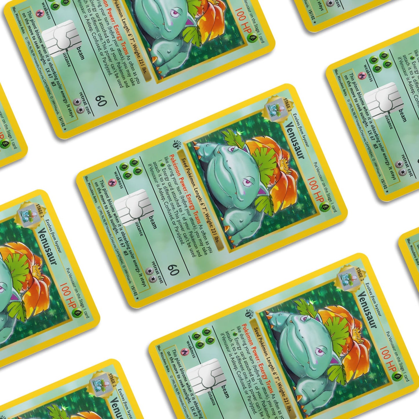 Flex Designs Credit Card Pokemon Venusaur Card Window Skins - Anime Pokemon Credit Card & Debit Card Skin