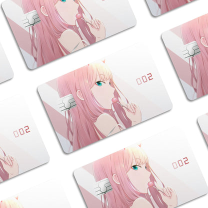 Flex Designs Credit Card Zero Two 002 Window Skins - Anime Darling in the Franxx Credit Card & Debit Card Skin