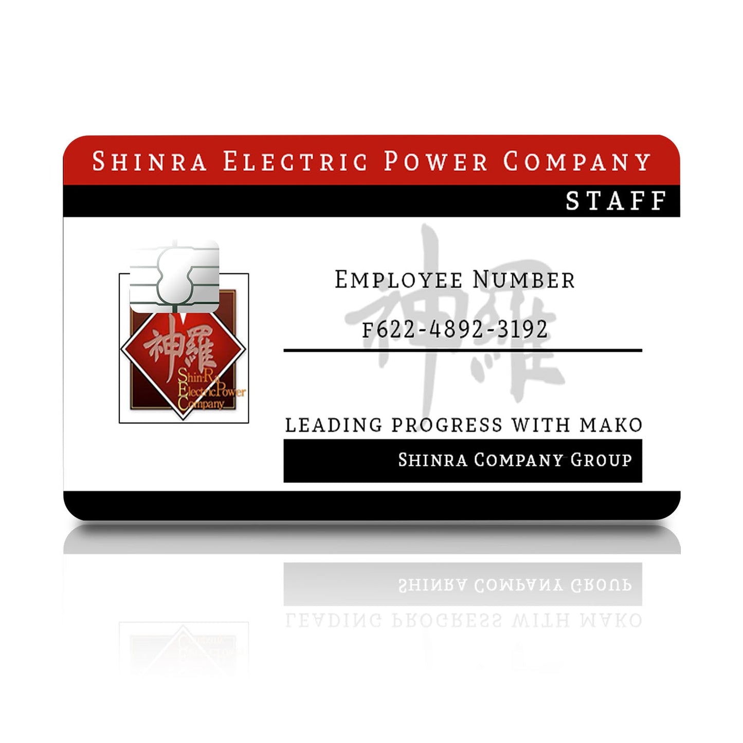 Flex Designs Credit Card Final Fantasy Shinra Employee ID Card Full Skins - Anime Final Fantasy Credit Card & Debit Card Skin