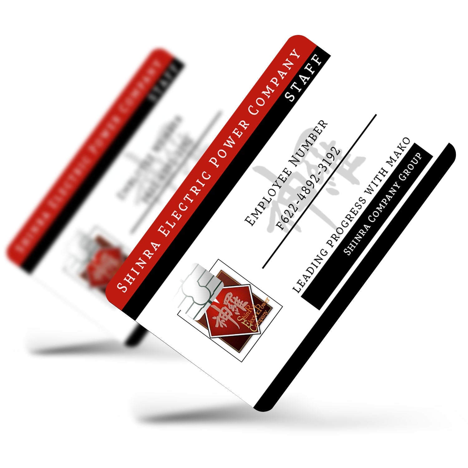 Flex Designs Credit Card Final Fantasy Shinra Employee ID Card Full Skins - Anime Final Fantasy Credit Card & Debit Card Skin