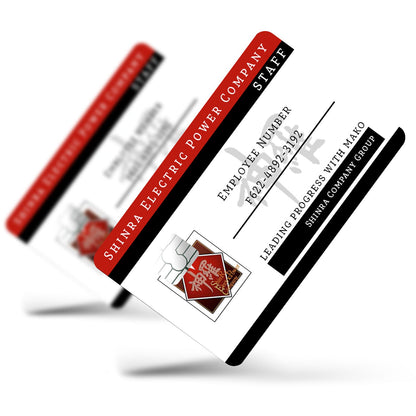 Flex Designs Credit Card Final Fantasy Shinra Employee ID Card Full Skins - Anime Final Fantasy Credit Card & Debit Card Skin