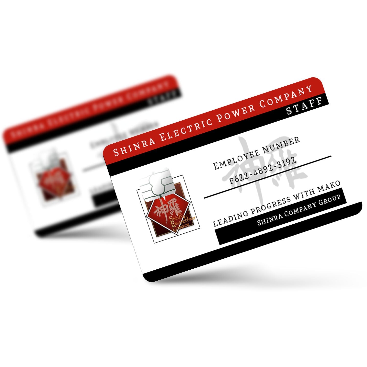 Flex Designs Credit Card Final Fantasy Shinra Employee ID Card Full Skins - Anime Final Fantasy Credit Card & Debit Card Skin