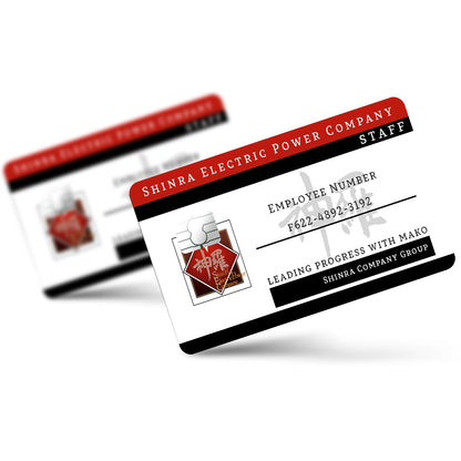 Flex Designs Credit Card Final Fantasy Shinra Employee ID Card Full Skins - Anime Final Fantasy Credit Card & Debit Card Skin
