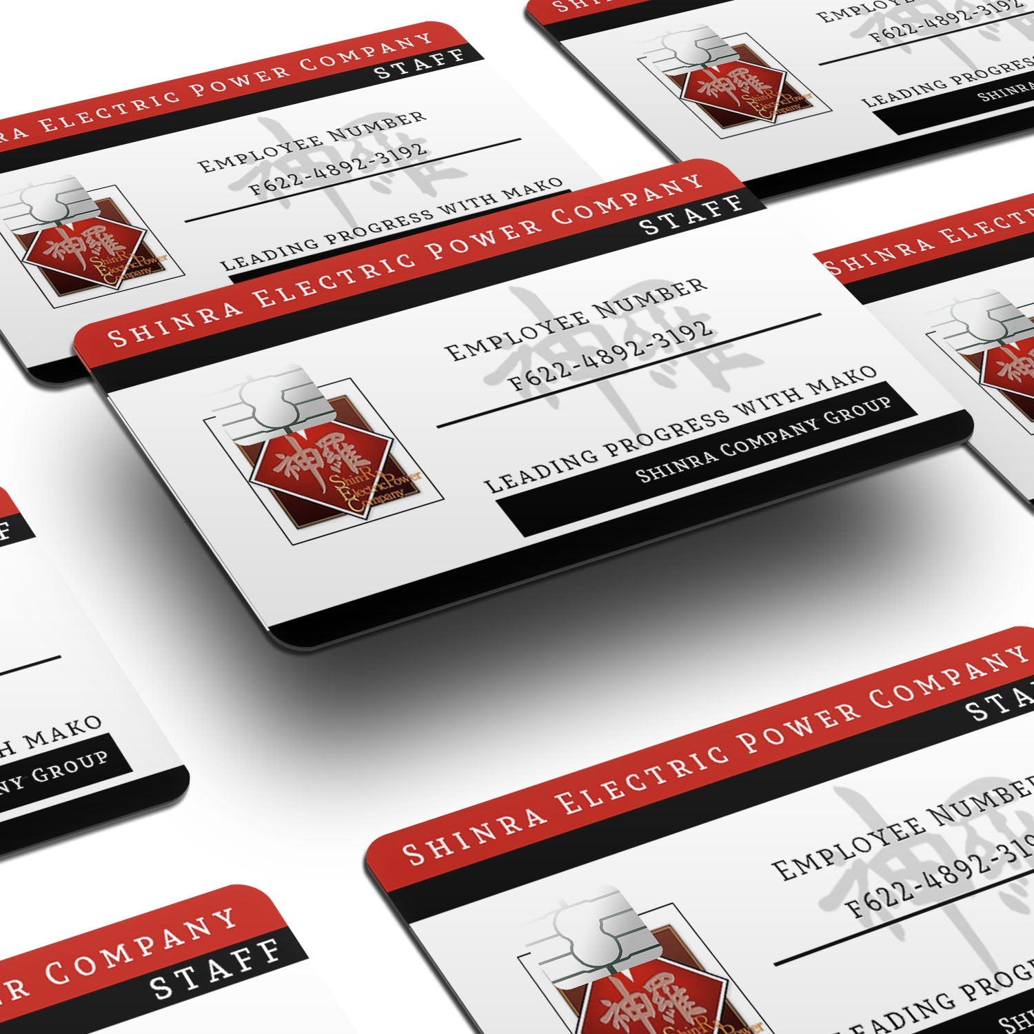 Flex Designs Credit Card Final Fantasy Shinra Employee ID Card Window Skins - Anime Final Fantasy Credit Card & Debit Card Skin