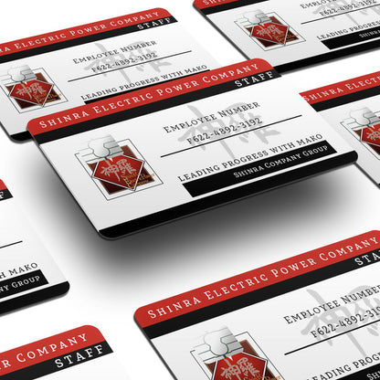 Flex Designs Credit Card Final Fantasy Shinra Employee ID Card Window Skins - Anime Final Fantasy Credit Card & Debit Card Skin