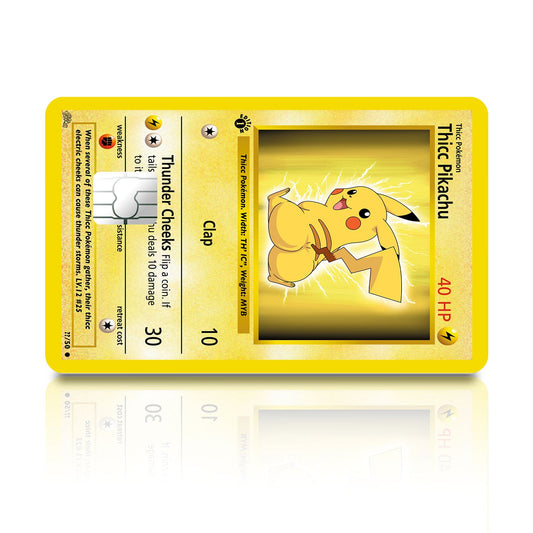 Flex Designs Credit Card Pokemon Thicc Pikachu Card Full Skins - Anime Pokemon Credit Card & Debit Card Skin
