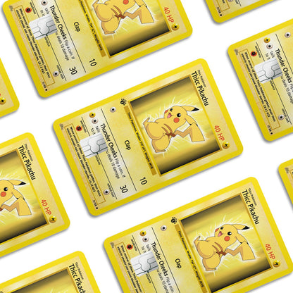 Flex Designs Credit Card Pokemon Thicc Pikachu Card Window Skins - Anime Pokemon Credit Card & Debit Card Skin