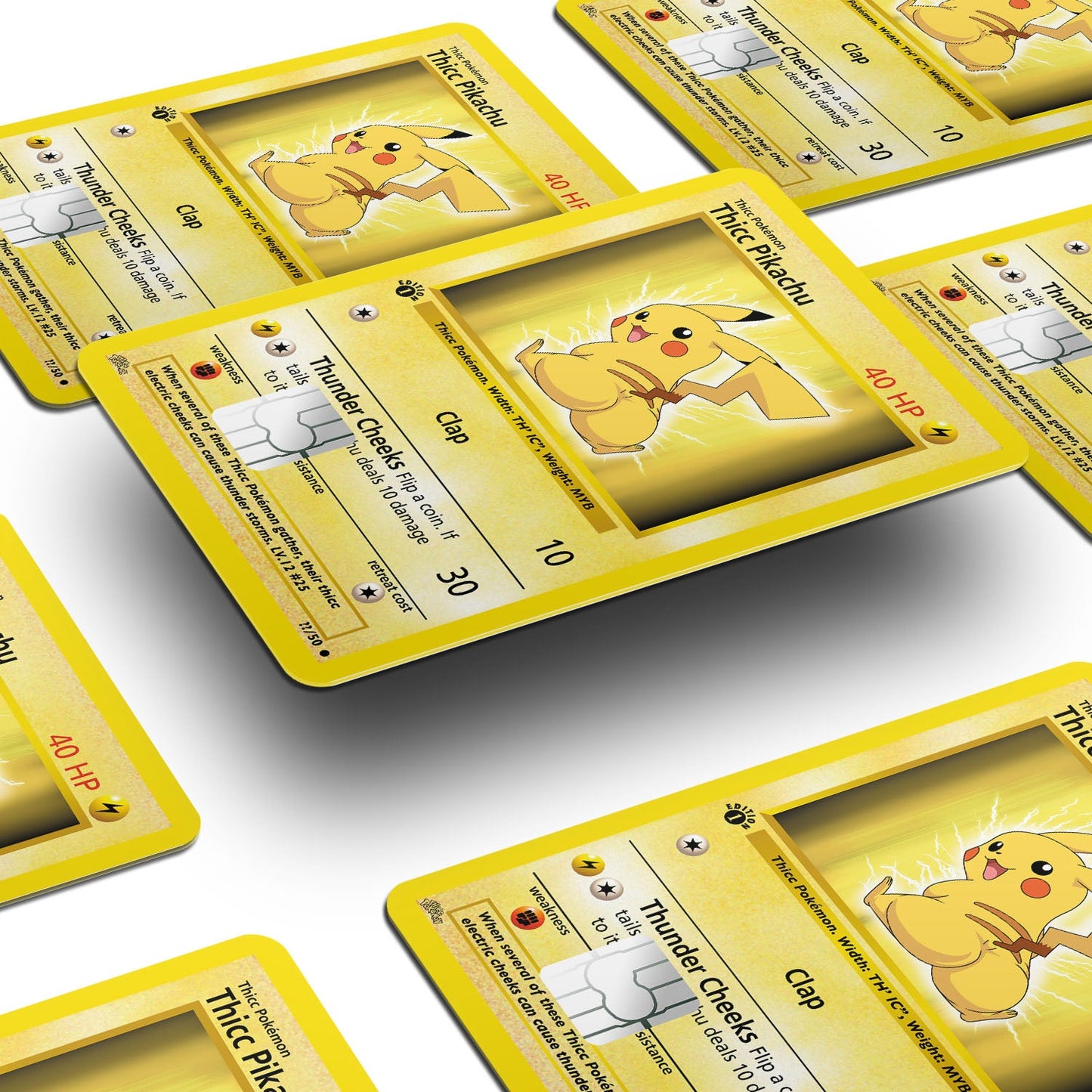 Flex Designs Credit Card Pokemon Thicc Pikachu Card Window Skins - Anime Pokemon Credit Card & Debit Card Skin
