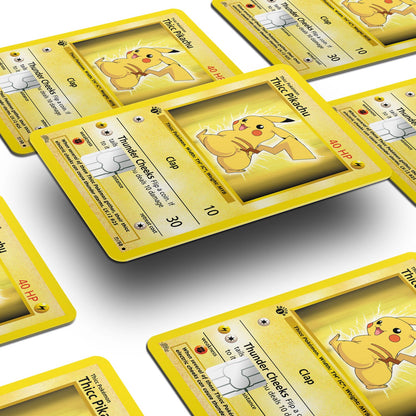 Flex Designs Credit Card Pokemon Thicc Pikachu Card Window Skins - Anime Pokemon Credit Card & Debit Card Skin