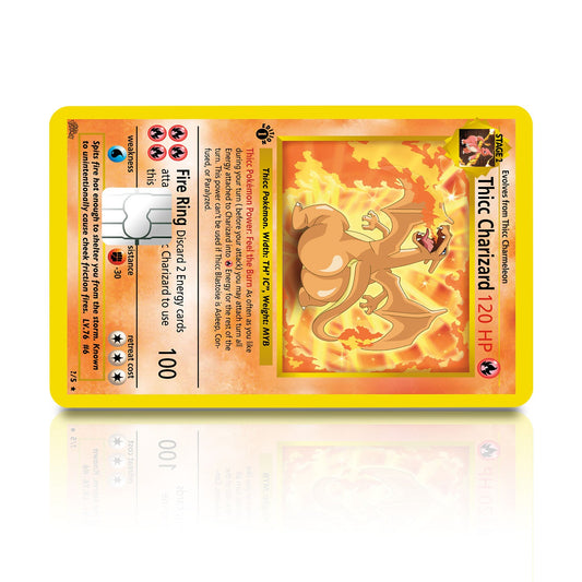 Flex Designs Credit Card Pokemon Thicc Charizard Card Full Skins - Anime Pokemon Credit Card & Debit Card Skin
