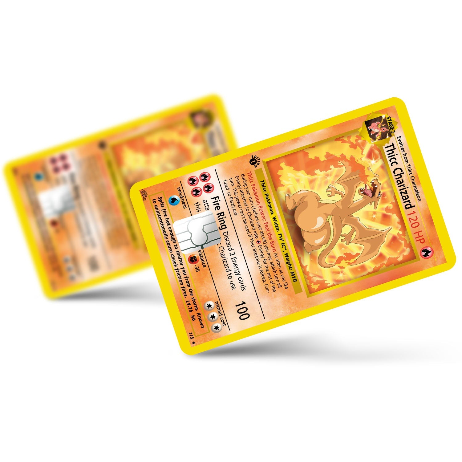 Flex Designs Credit Card Pokemon Thicc Charizard Card Full Skins - Anime Pokemon Credit Card & Debit Card Skin