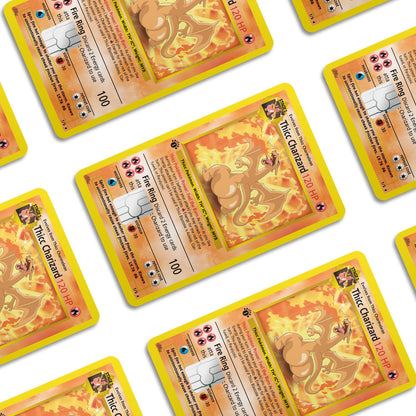 Flex Designs Credit Card Pokemon Thicc Charizard Card Window Skins - Anime Pokemon Credit Card & Debit Card Skin