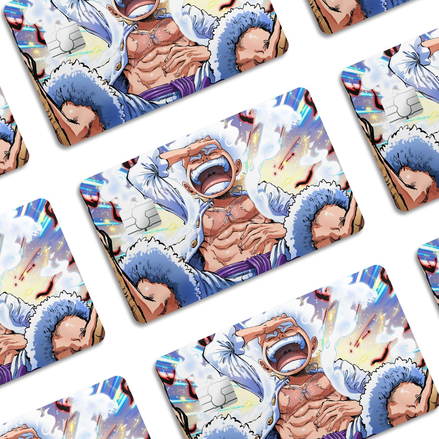 Flex Designs Credit Card One Piece Luffy Gear 5 Awakening Window Skins - Anime One Piece Credit Card & Debit Card Skin