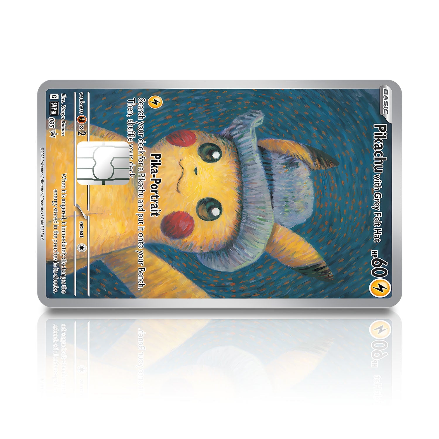 Flex Designs Credit Card Pokemon Grey Hat Pikachu Card Full Skins - Anime Pokemon Credit Card & Debit Card Skin