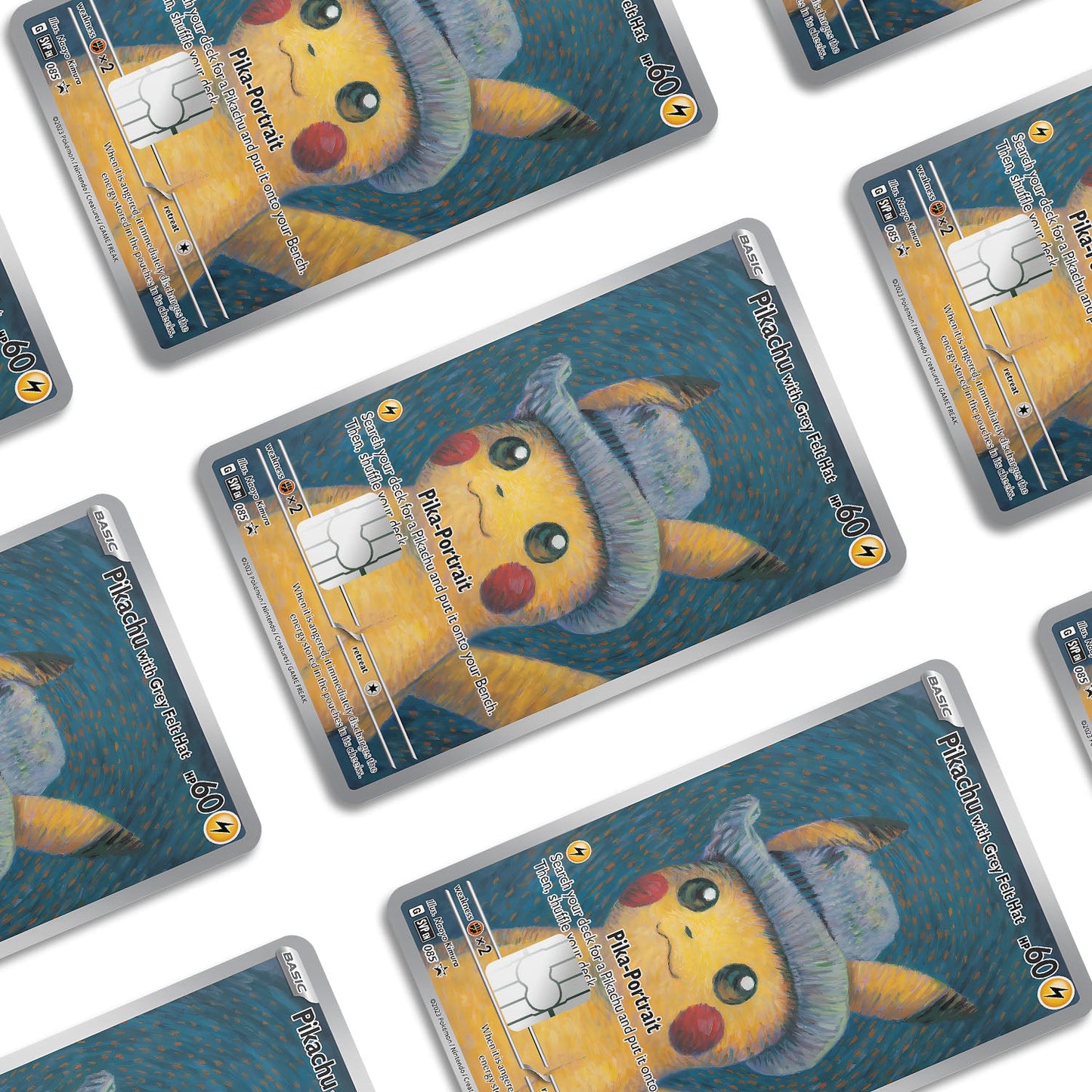 Flex Designs Credit Card Pokemon Grey Hat Pikachu Card Window Skins - Anime Pokemon Credit Card & Debit Card Skin