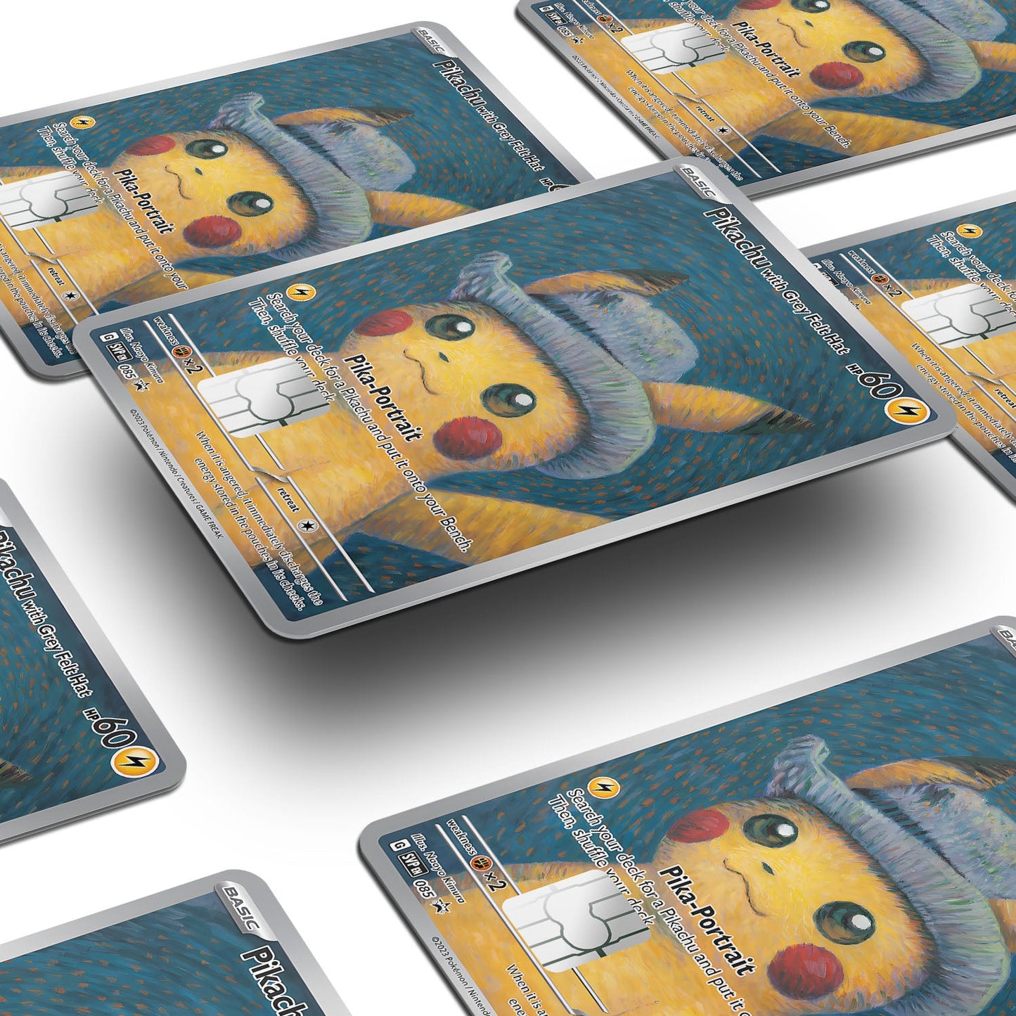 Flex Designs Credit Card Pokemon Grey Hat Pikachu Card Window Skins - Anime Pokemon Credit Card & Debit Card Skin