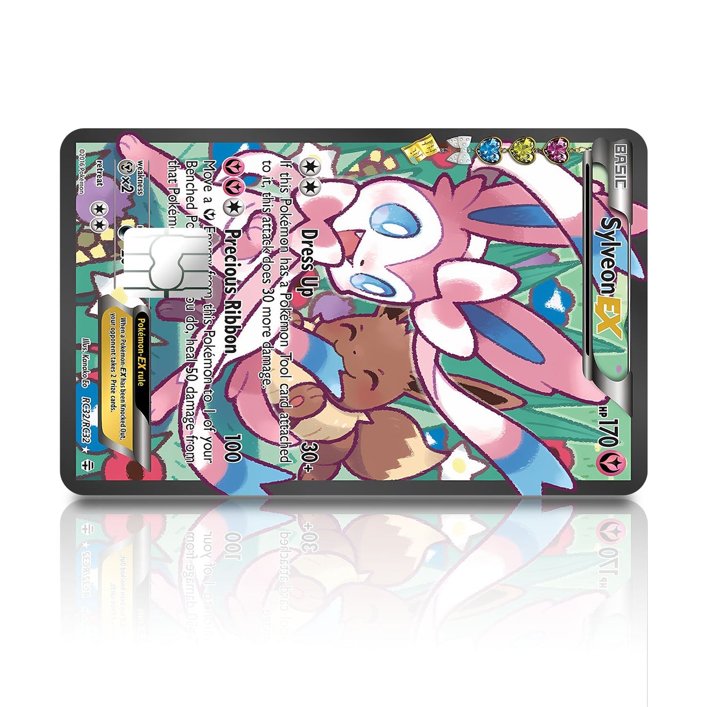 Flex Designs Credit Card Pokemon Cute Eevee & Sylveon Card Full Skins - Anime Pokemon Credit Card & Debit Card Skin
