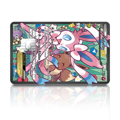 Flex Designs Credit Card Pokemon Cute Eevee & Sylveon Card Full Skins - Anime Pokemon Credit Card & Debit Card Skin