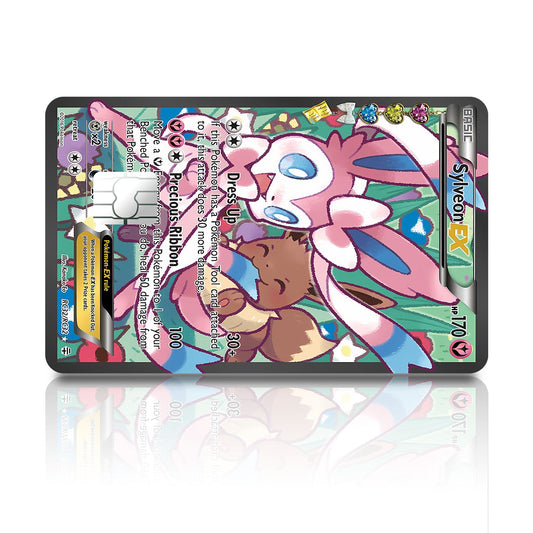 Flex Designs Credit Card Pokemon Cute Eevee & Sylveon Card Full Skins - Anime Pokemon Credit Card & Debit Card Skin