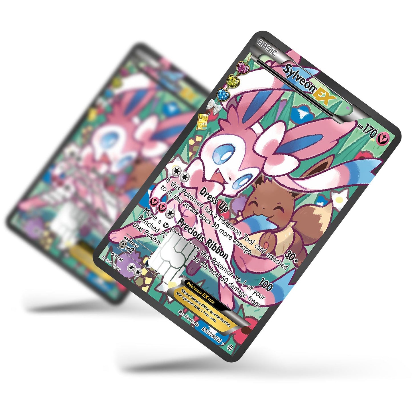 Flex Designs Credit Card Pokemon Cute Eevee & Sylveon Card Full Skins - Anime Pokemon Credit Card & Debit Card Skin
