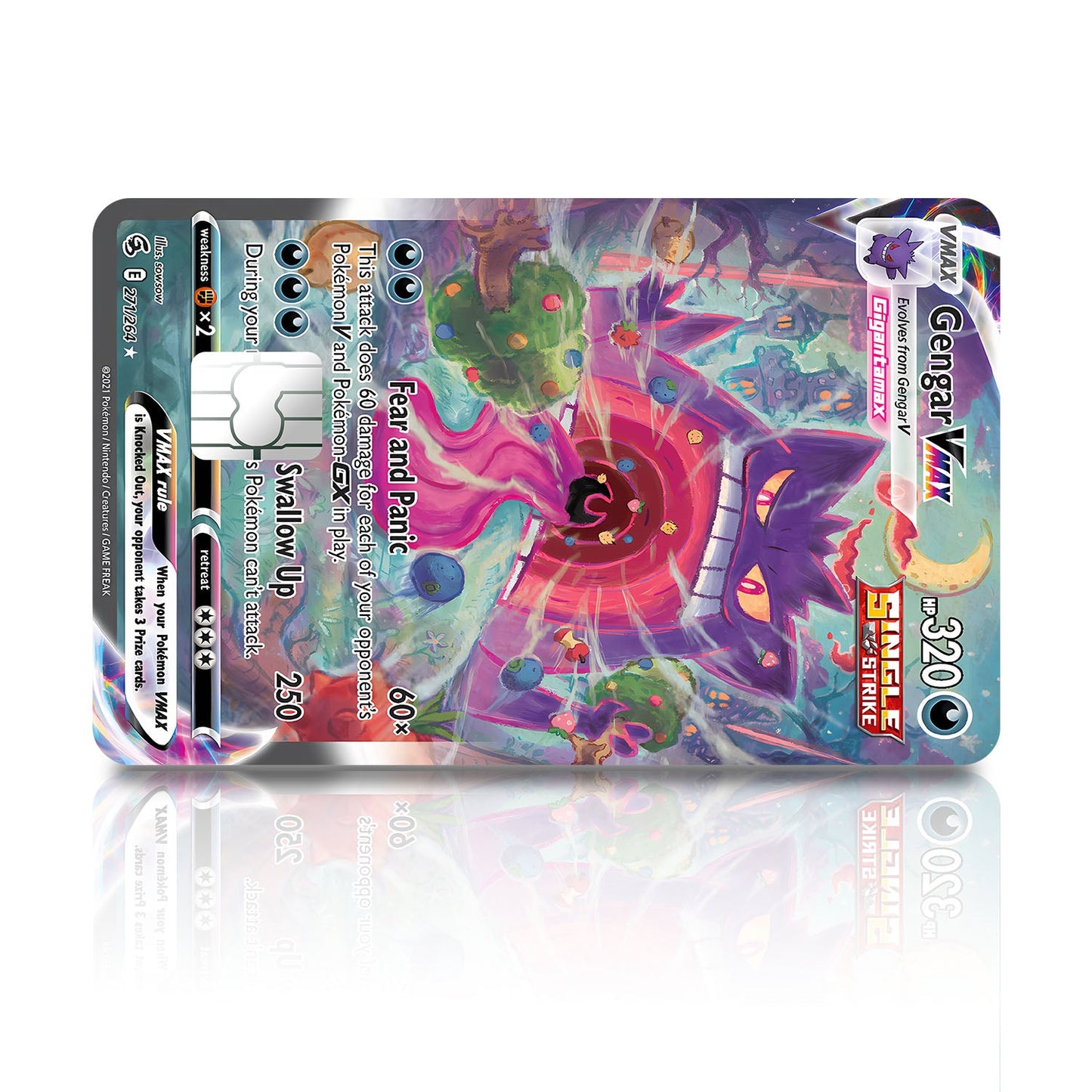 Flex Designs Credit Card Pokemon Rare Gengar Vmax Card Full Skins - Anime Pokemon Credit Card & Debit Card Skin