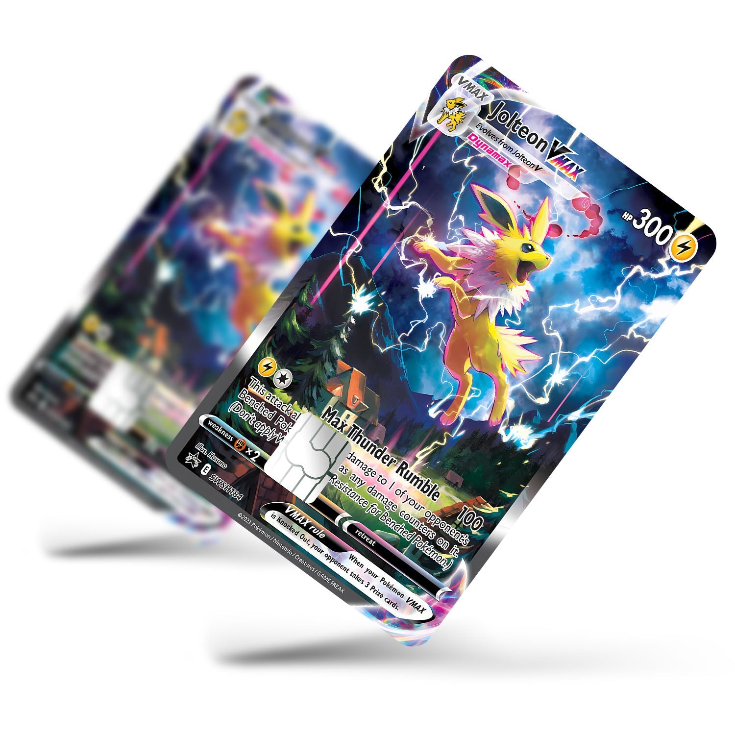 Flex Designs Credit Card Pokemon Rare Jolteon Card Full Skins - Anime Pokemon Credit Card & Debit Card Skin