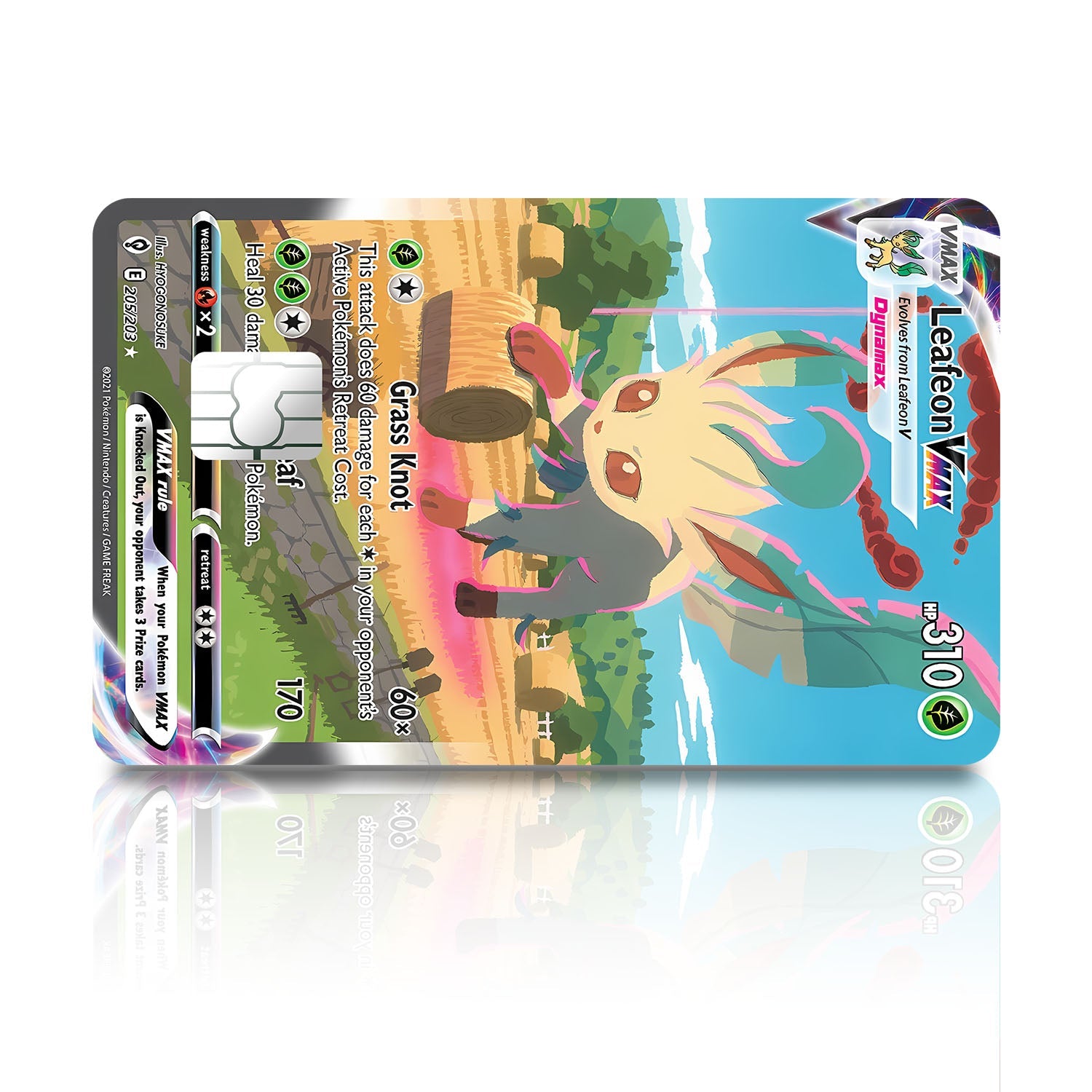 Flex Designs Credit Card Pokemon Rare Leafeon Card Full Skins - Anime Pokemon Credit Card & Debit Card Skin