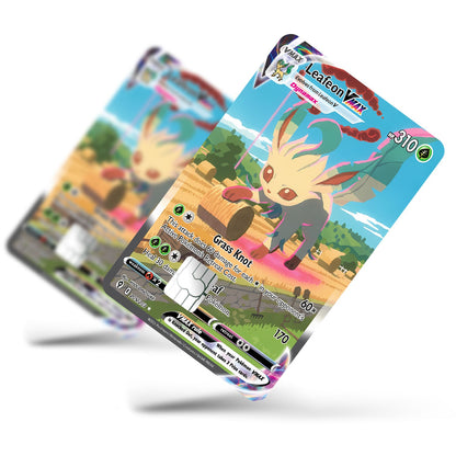 Flex Designs Credit Card Pokemon Rare Leafeon Card Full Skins - Anime Pokemon Credit Card & Debit Card Skin