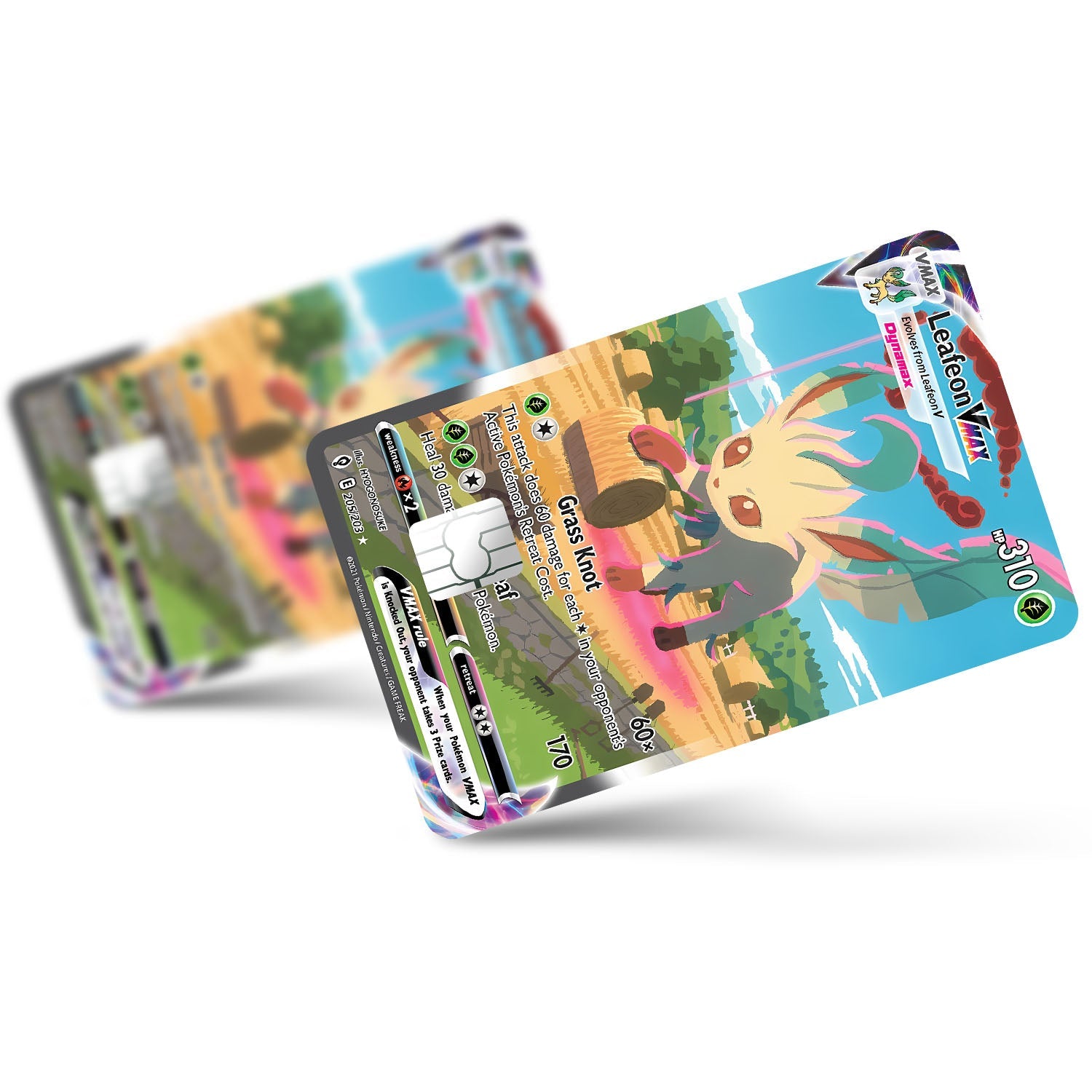 Flex Designs Credit Card Pokemon Rare Leafeon Card Full Skins - Anime Pokemon Credit Card & Debit Card Skin