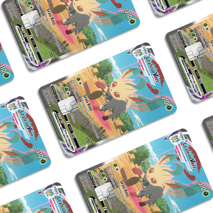 Flex Designs Credit Card Pokemon Rare Leafeon Card Window Skins - Anime Pokemon Credit Card & Debit Card Skin