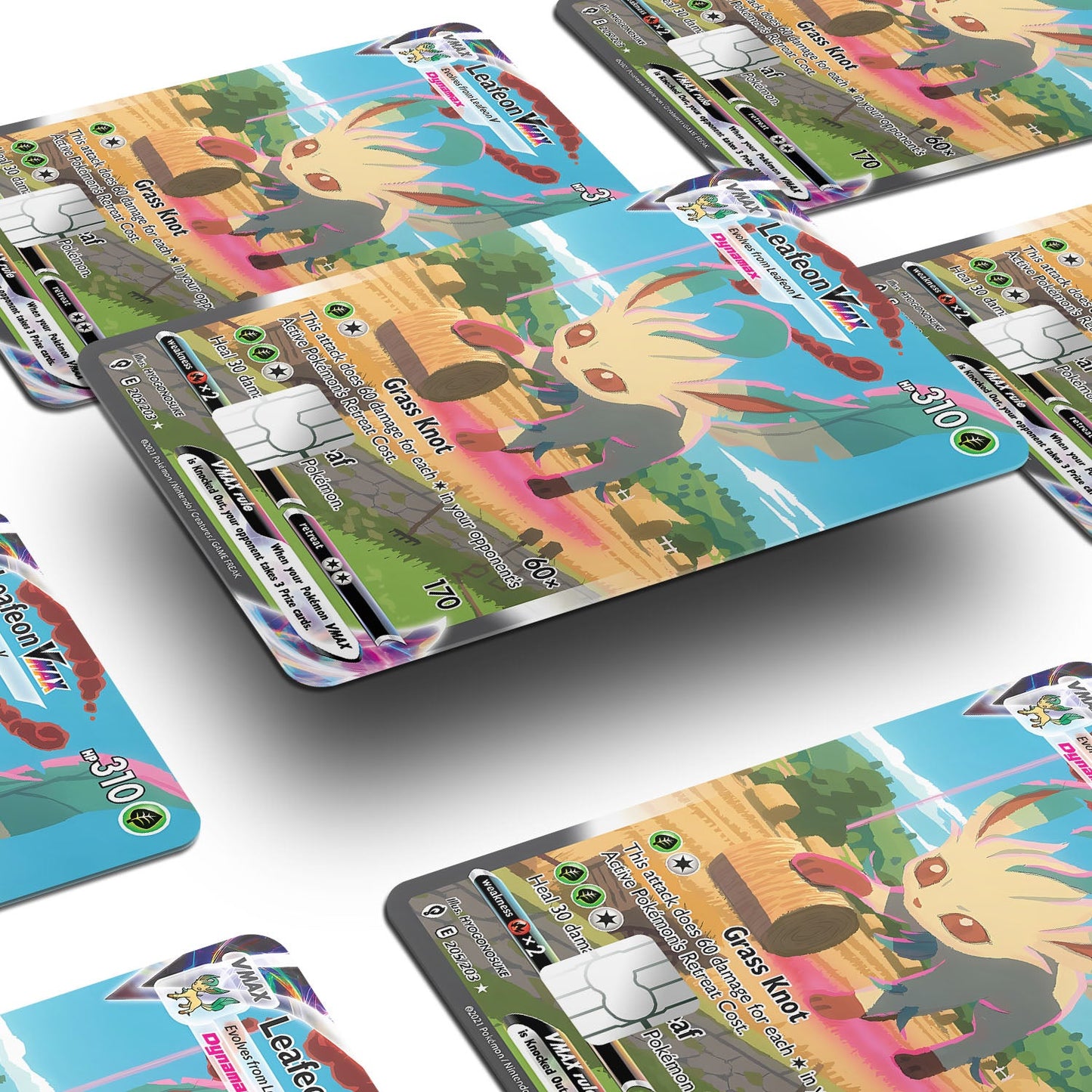 Flex Designs Credit Card Pokemon Rare Leafeon Card Window Skins - Anime Pokemon Credit Card & Debit Card Skin