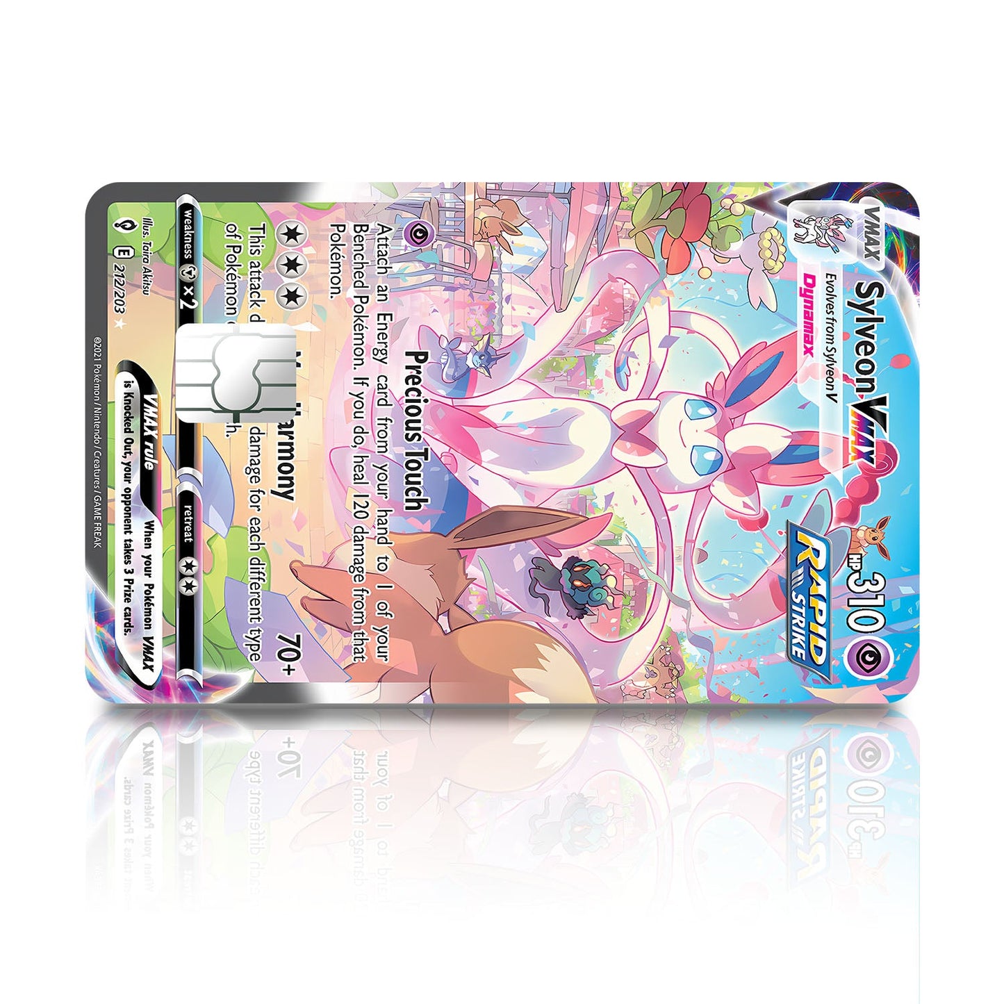 Flex Designs Credit Card Pokemon Rare Sylveon Card Full Skins - Anime Pokemon Credit Card & Debit Card Skin