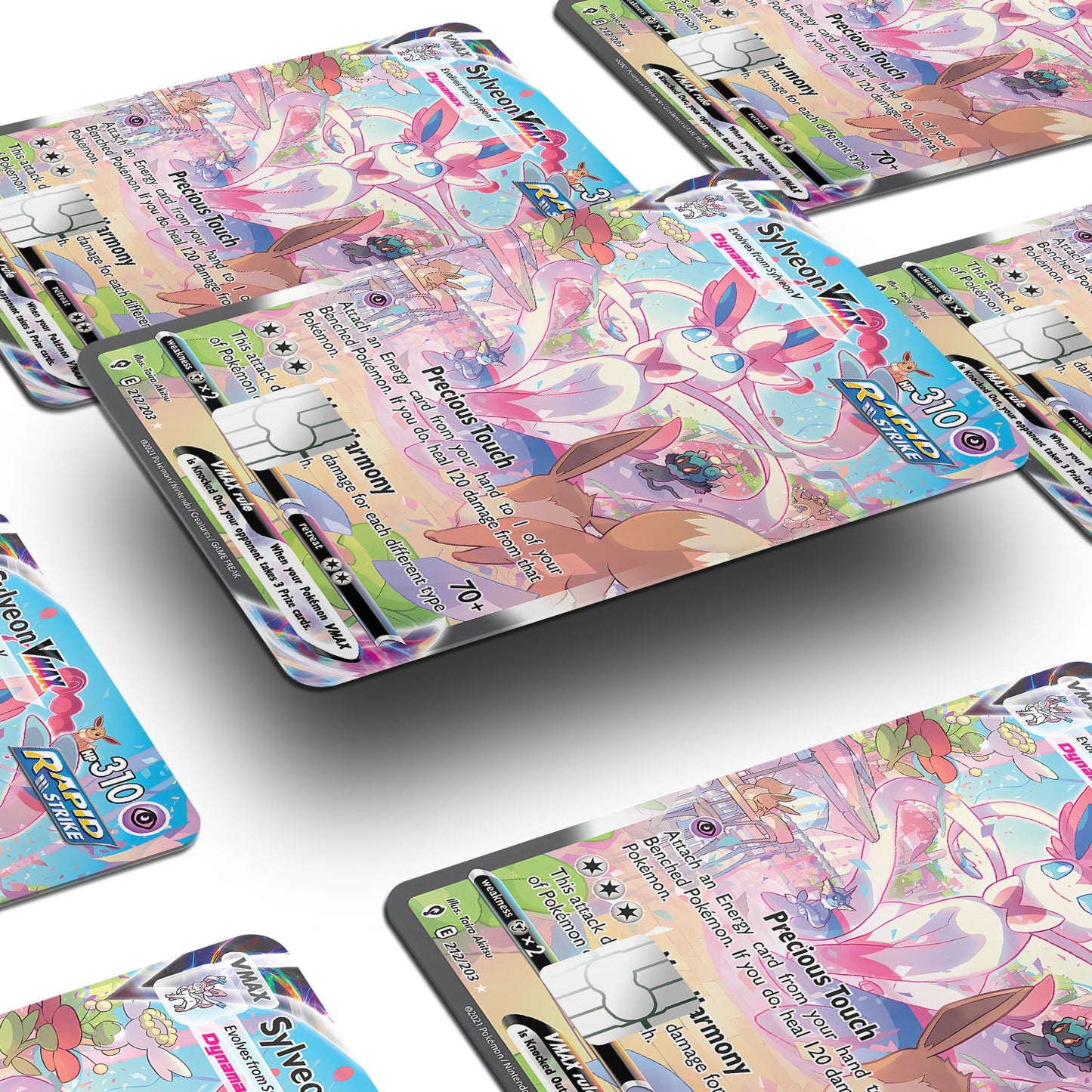 Flex Designs Credit Card Pokemon Rare Sylveon Card Window Skins - Anime Pokemon Credit Card & Debit Card Skin