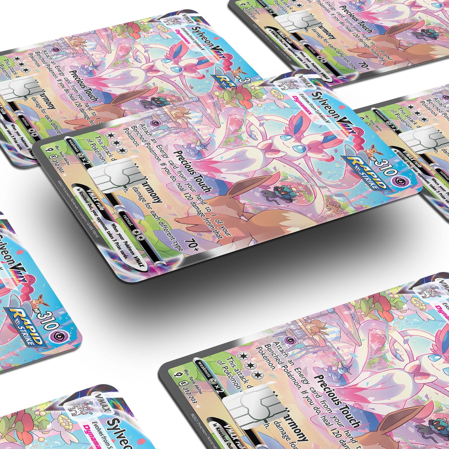 Flex Designs Credit Card Pokemon Rare Sylveon Card Window Skins - Anime Pokemon Credit Card & Debit Card Skin
