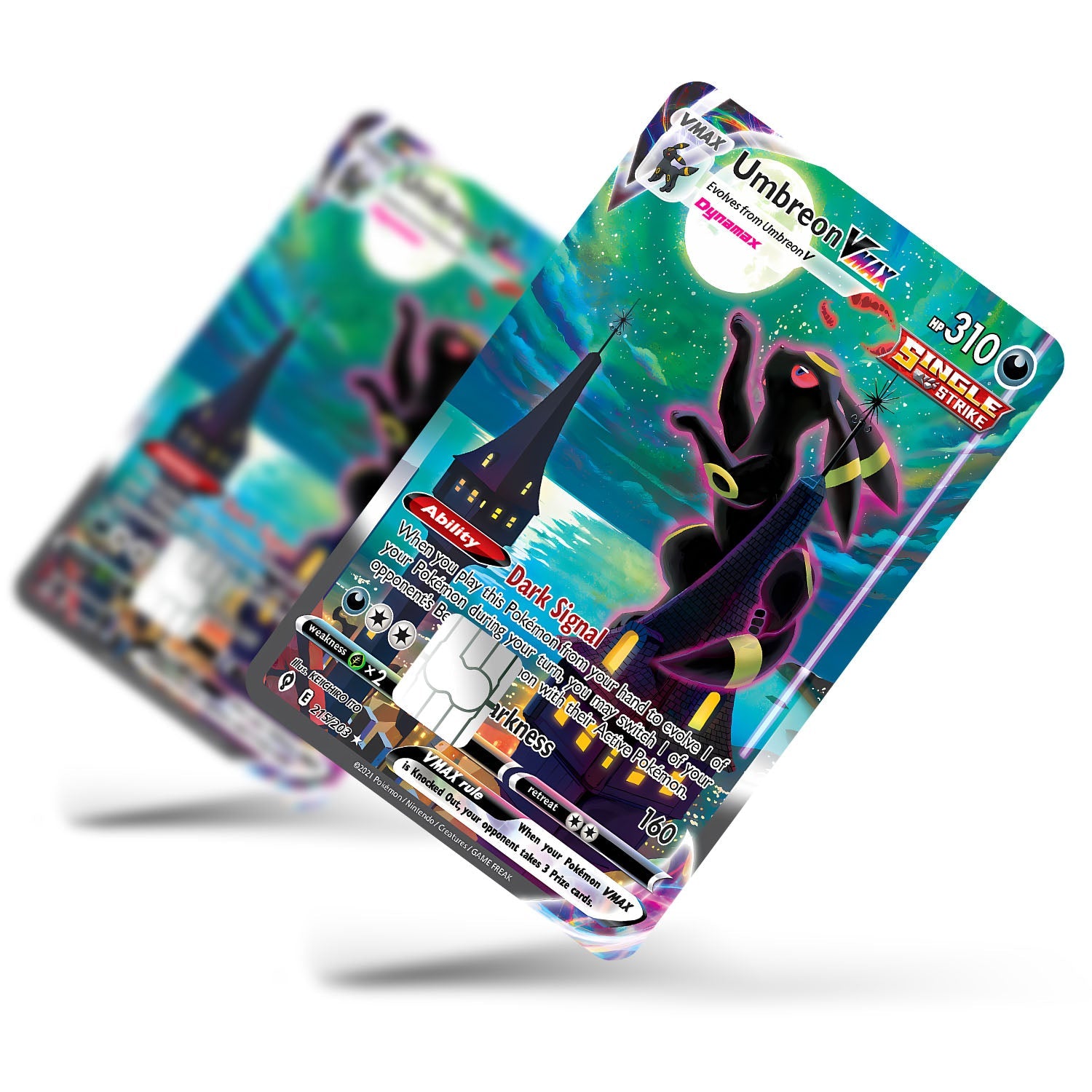 Flex Designs Credit Card Pokemon Rare Umbreon Card Full Skins - Anime Pokemon Credit Card & Debit Card Skin
