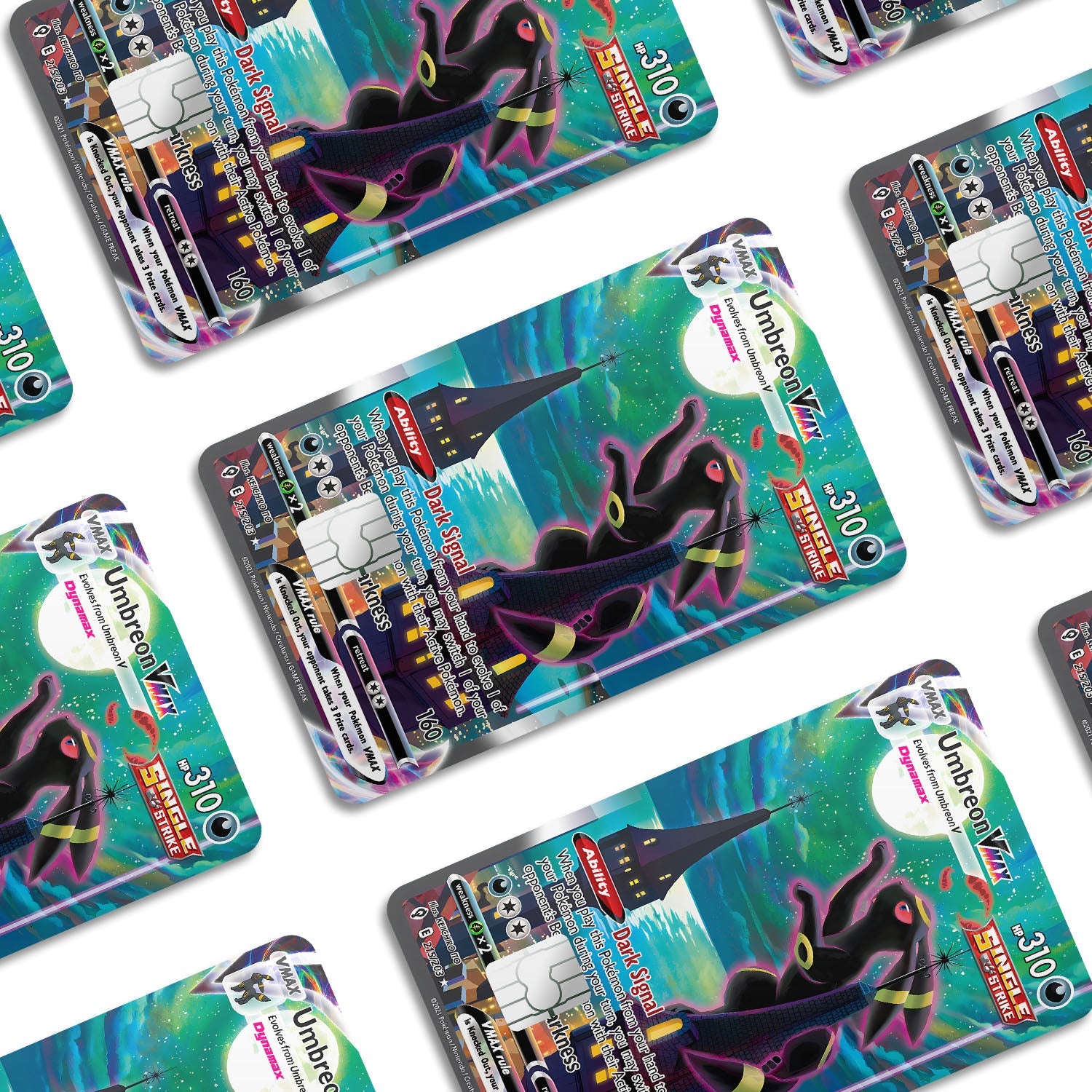 Flex Designs Credit Card Pokemon Rare Umbreon Card Window Skins - Anime Pokemon Credit Card & Debit Card Skin