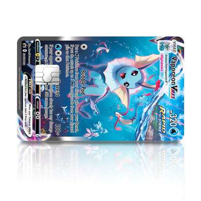 Flex Designs Credit Card Pokemon Rare Vaporeon Card Full Skins - Anime Pokemon Credit Card & Debit Card Skin