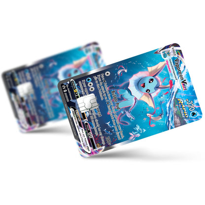 Flex Designs Credit Card Pokemon Rare Vaporeon Card Full Skins - Anime Pokemon Credit Card & Debit Card Skin