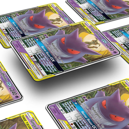 Flex Designs Credit Card Pokemon Tag Cute Gengar & Mimikyu Card Window Skins - Anime Pokemon Credit Card & Debit Card Skin