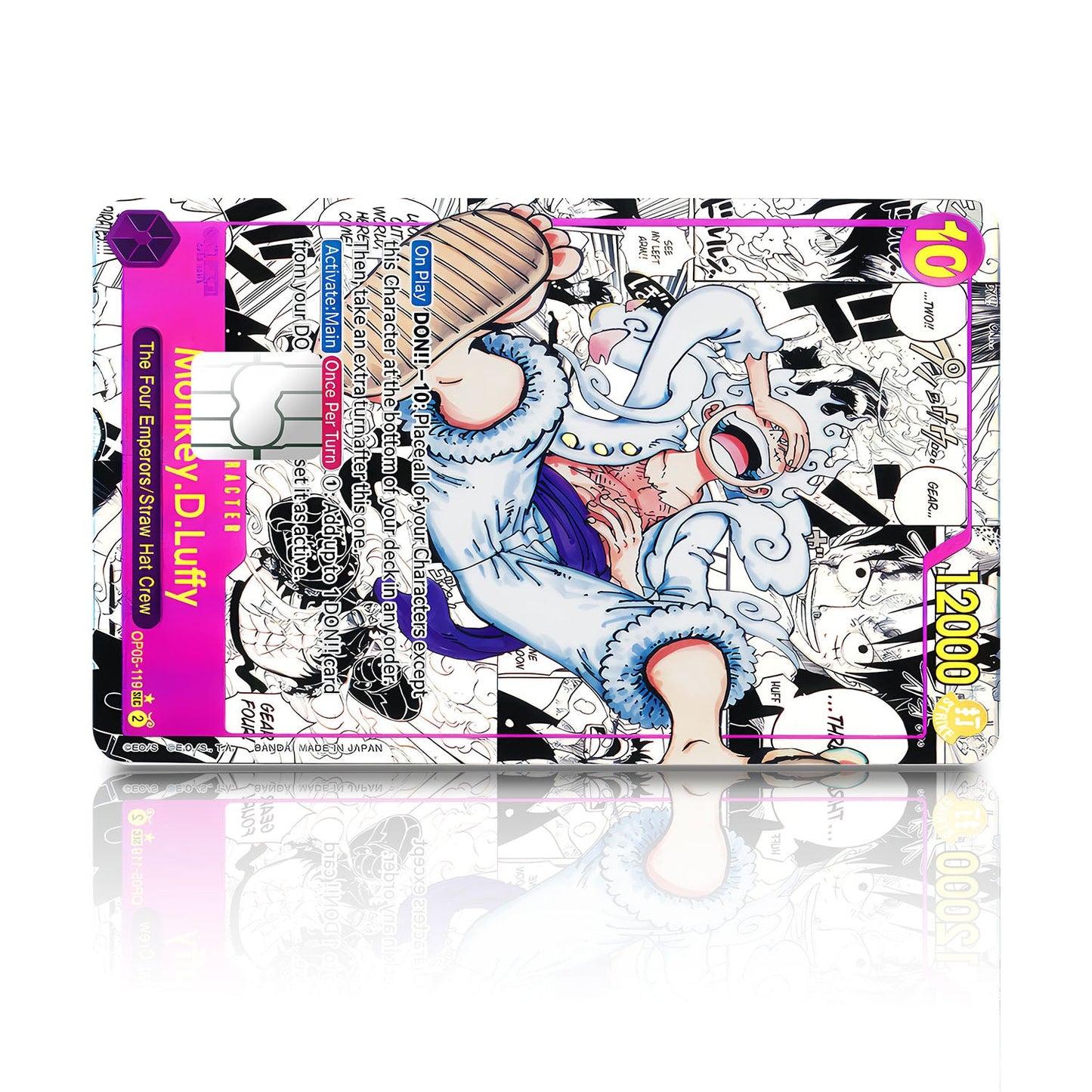 Flex Designs Credit Card Luffy Gear 5 Manga Limited Edition One Piece Card Full Skins - Anime One Piece Credit Card & Debit Card Skin